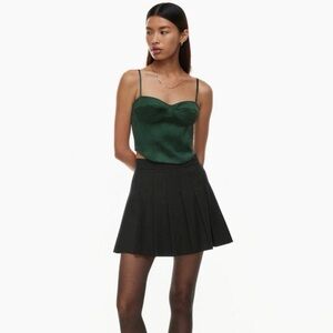Sunday Best Deep Green Satin Bustier Cami